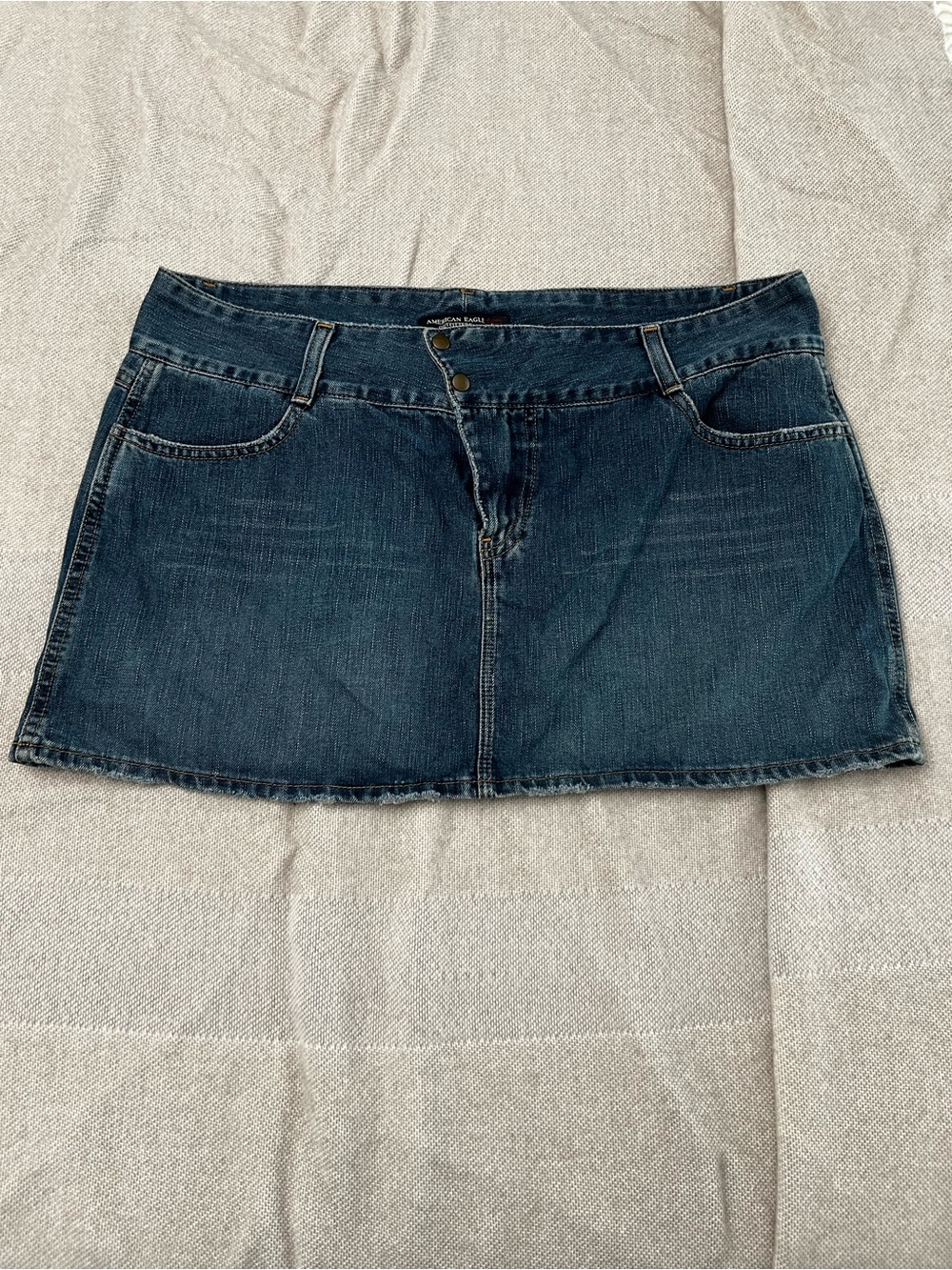 American Eagle‎ Outfitters Dark Blue Denim Mini Skirt